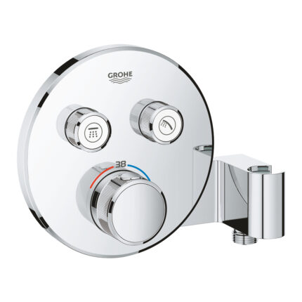 Grohe Grohtherm SmartControl Çift Valfli Akış Kontrollü, Ankastre Termostatik Duş Bataryası, Entegre Duş Kolu İle, Krom - 29120000 - Duş Bataryası
