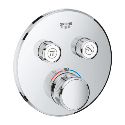 Grohe Grohtherm SmartControl Çift Valfli Akış Kontrollü, Ankastre Termostatik Duş Bataryası, Krom - 29119000 - Duş Bataryası