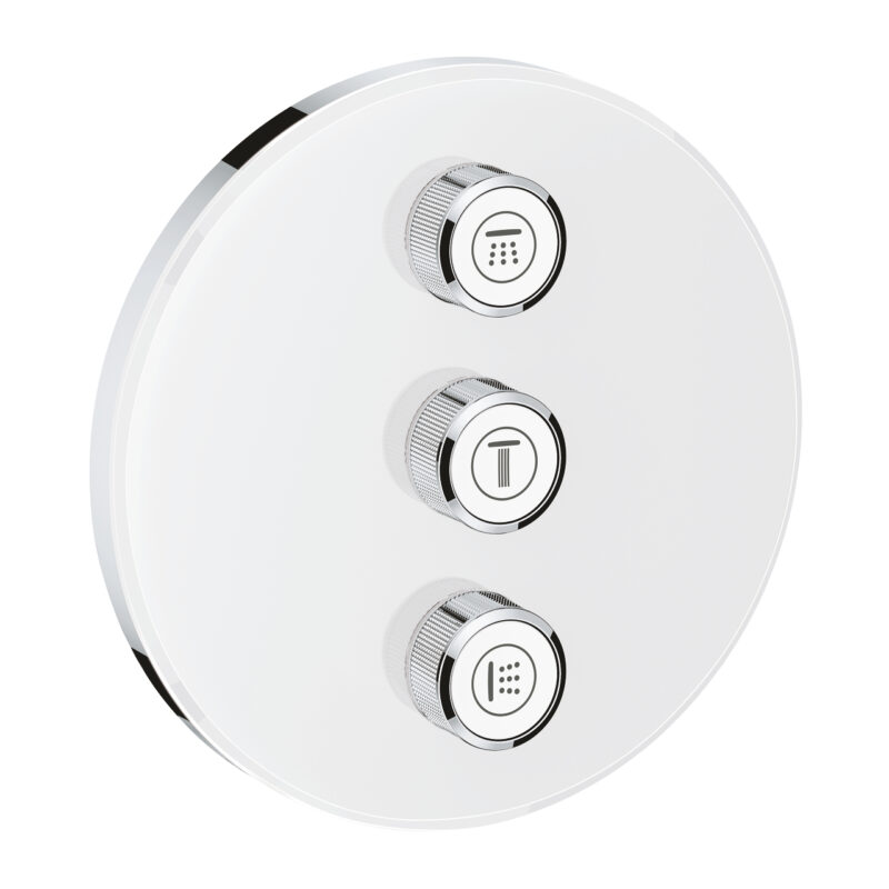 Grohe Grohtherm SmartControl Üç Valfli Akış Kontrollü Kumanda, Ay Beyazı/Krom - 29152LS0 - Banyo Ankastre Ürünleri