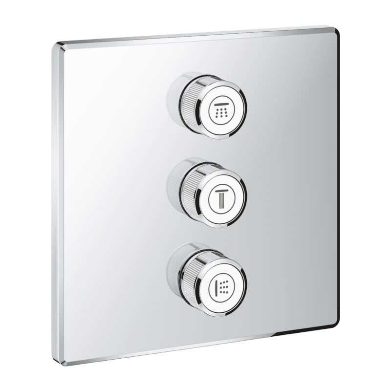 Grohe Grohtherm SmartControl Üç Valfli Akış Kontrollü Kumanda, Krom - 29127000 - Banyo Ankastre Ürünleri