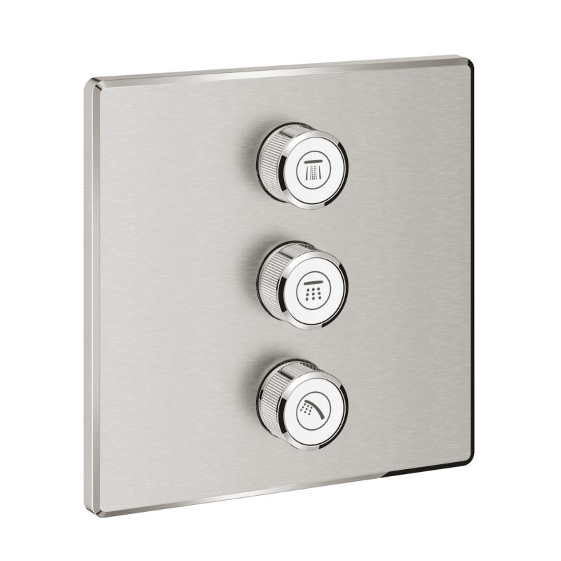Grohe Grohtherm SmartControl Üç Valfli Akış Kontrollü Kumanda, Paslanmaz Çelik - 29127DC0 - Banyo Ankastre Ürünleri