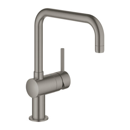 Grohe Minta Tek Kumandalı Eviye Bataryası, Brushed Hard Graphite - 32488AL0 - Mutfak Eviye Bataryası