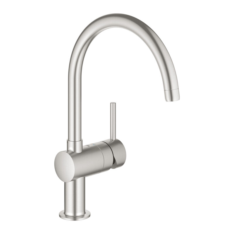 Grohe Minta Tek Kumandalı Eviye Bataryası, Paslanmaz Çelik - 32917DC0 - Mutfak Eviye Bataryası