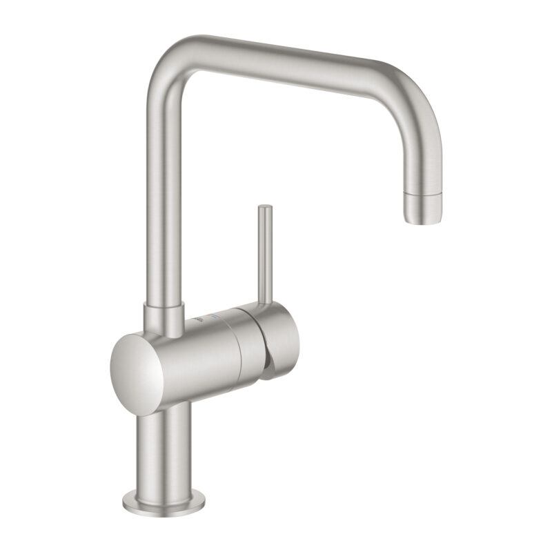 Grohe Minta Tek Kumandalı Eviye Bataryası, Paslanmaz Çelik - 32488DC0 - Mutfak Eviye Bataryası