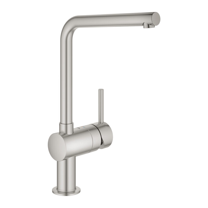 Grohe Minta Tek Kumandalı Eviye Bataryası, Paslanmaz Çelik - 31375DC0 - Mutfak Eviye Bataryası