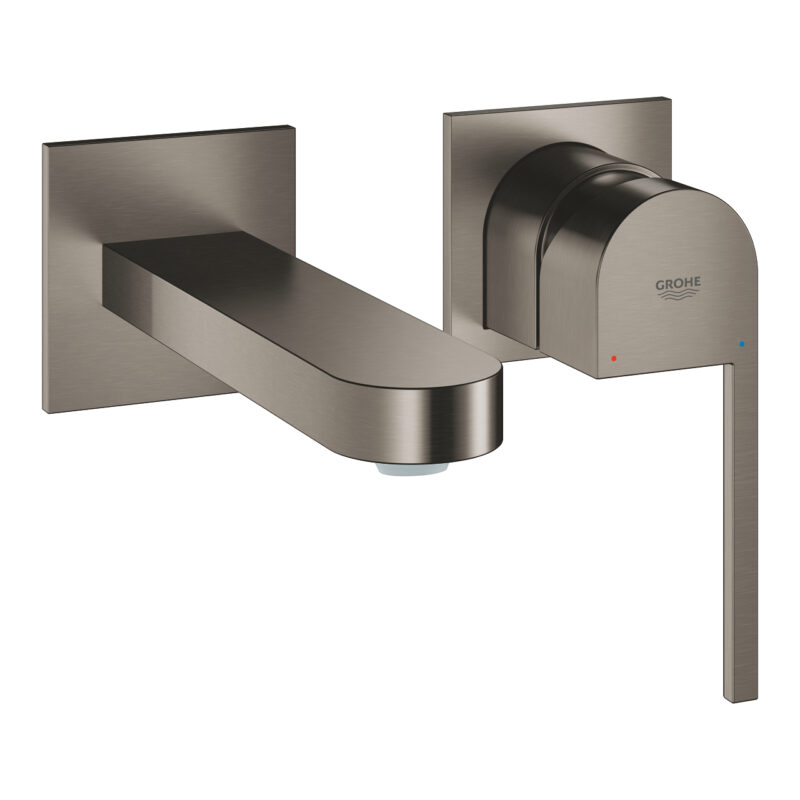 Grohe Plus İki Delikli Lavabo Bataryası M-Boyut, Brushed Hard Graphite - 29303AL3 - Ankastre Lavabo Bataryası