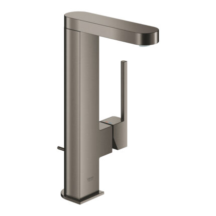 Grohe Plus Tek Kumandalı Lavabo Bataryası 1/2″ L-Boyut, Brushed Hard Graphite - 23843AL3 - Çanak Lavabo Bataryası