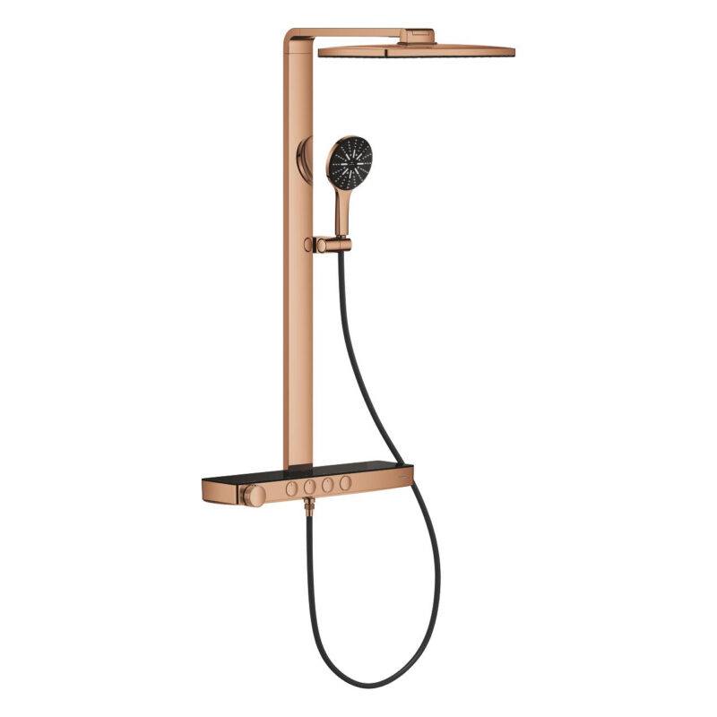 Grohe Rainshower Aqua Pure Duvara Monte Termostatik Bataryalı Duş Sistemi, Warm Sunset - 100961DA00 - Duş Paneli ve Kolonu, Duş Setleri