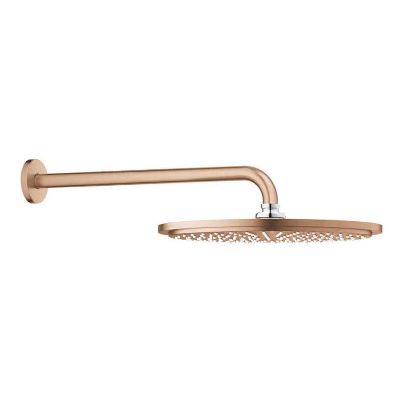 Grohe Rainshower Cosmopolitan 310 Tepe Duşu Seti 380 mm, Tek Akışlı, Brushed Warm Sunset - 26066DL0 - Tepe Duşları