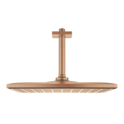 Grohe Rainshower Mono 310 Cube Tepe Duşu Seti 142 mm, Tek Akışlı, Brushed Warm Sunset - 26566DL0 - Tepe Duşları