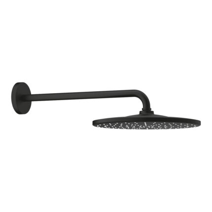 Grohe Rainshower Mono 310 Tepe Duşu Seti 422 mm, Tek Akışlı, Phantom Black - 22121KF0 - Tepe Duşları