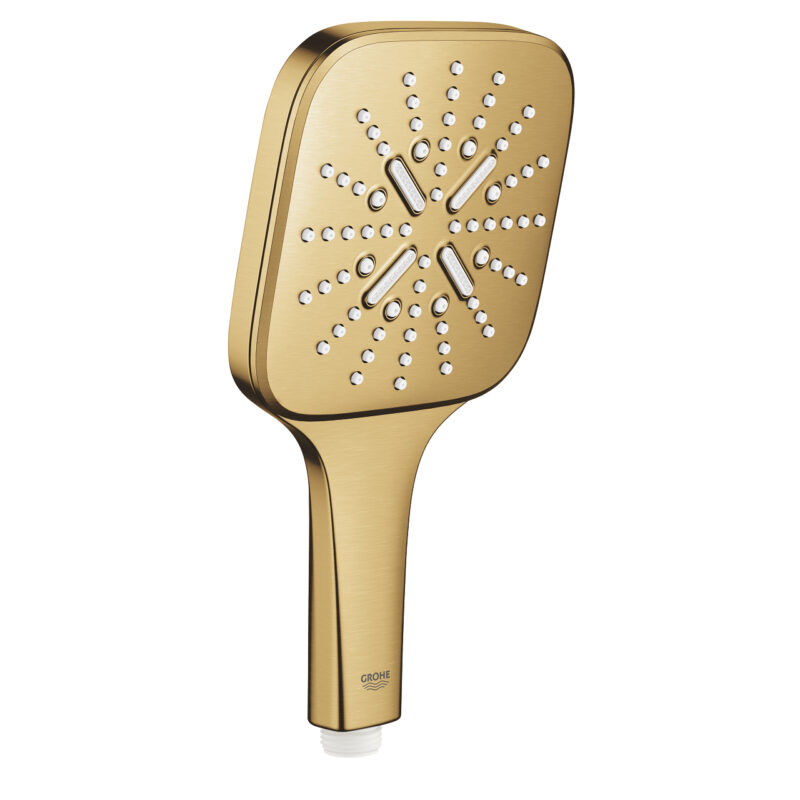 Grohe Rainshower SmartActive 130 Cube El Duşu 3 Akışlı, Brushed Cool Sunrise - 26582GN0 - El Duşu