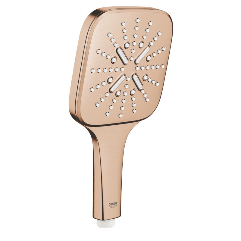 Grohe Rainshower SmartActive 130 Cube El Duşu 3 Akışlı, Brushed Warm Sunset - 26582DL0 - El Duşu