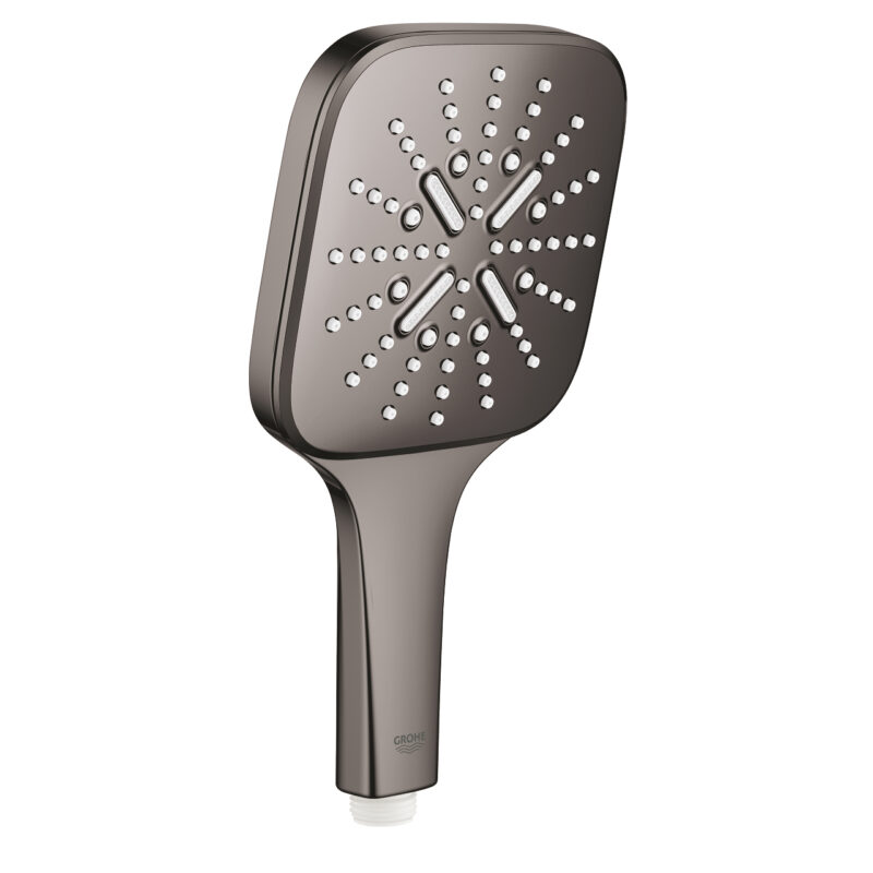 Grohe Rainshower SmartActive 130 Cube El Duşu 3 Akışlı, Hard Graphite - 26582A00 - El Duşu