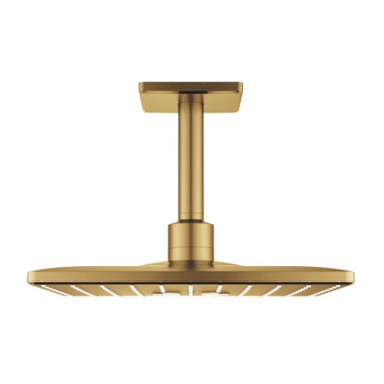 Grohe Rainshower SmartActive 310 Cube Tepe Duşu Seti 142 mm, 2 Akışlı, Brushed Cool Sunrise - 26481GN0 - Tepe Duşları