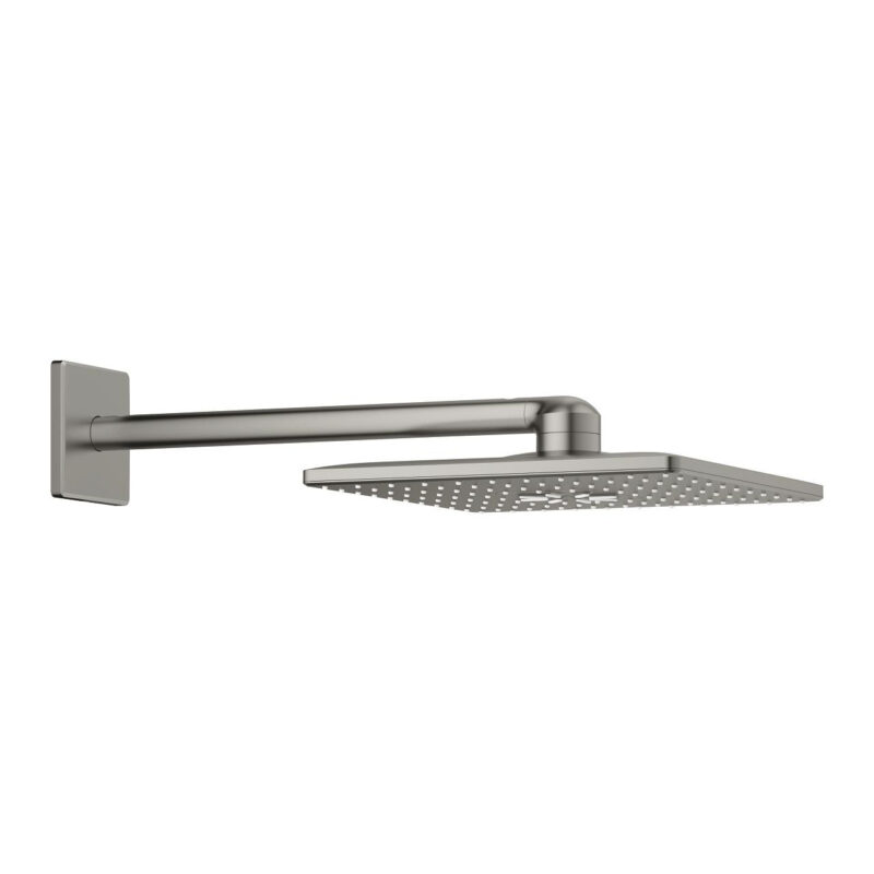 Grohe Rainshower SmartActive 310 Cube Tepe Duşu Seti 430 mm, 2 Akışlı, Satin Steel - 26479MS0 - Tepe Duşları