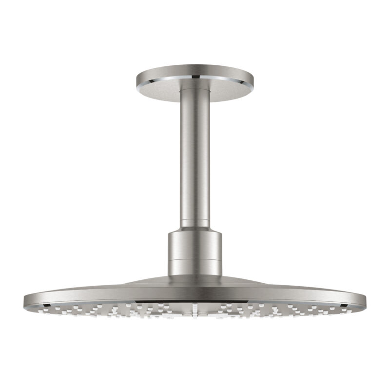 Grohe Rainshower SmartActive 310 Tepe Duşu Seti 142 mm, 2 Akışlı, Paslanmaz Çelik - 26477DC0 - Tepe Duşları
