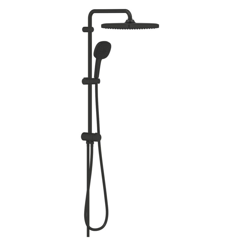 Grohe Tempesta System 250 Cube Duvar Bağlantılı, Divertörlü Duş Sistemi, Mat Siyah - 269762431 - Duş Paneli ve Kolonu, Duş Setleri