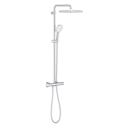 Grohe Tempesta System 250 Cube Duvara Monte Termostatik Bataryalı Duş Sistemi, Krom - 26689001 - Duş Paneli ve Kolonu, Duş Setleri