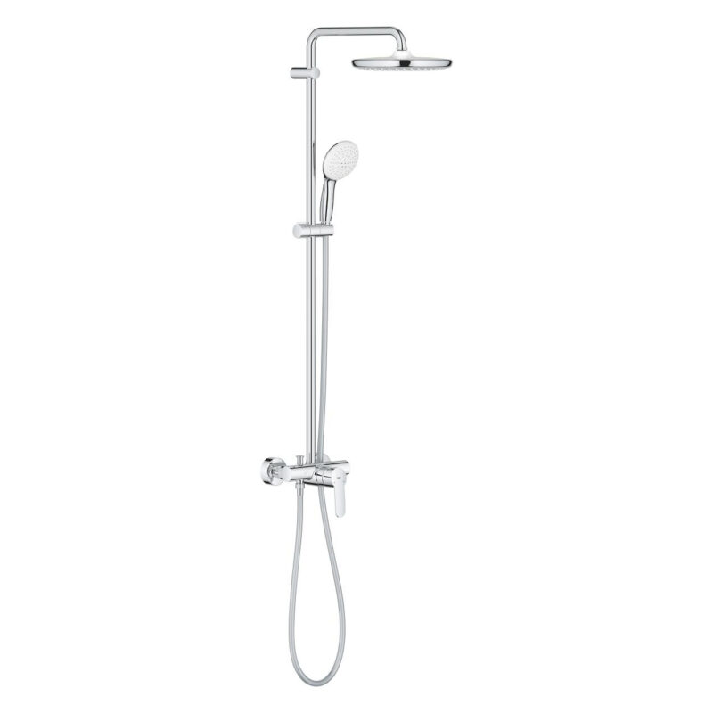 Grohe Tempesta System 250 Duvara Monte Tek Kumandalı Bataryalı Duş Sistemi, Krom - 26673001 - Duş Paneli ve Kolonu, Duş Setleri
