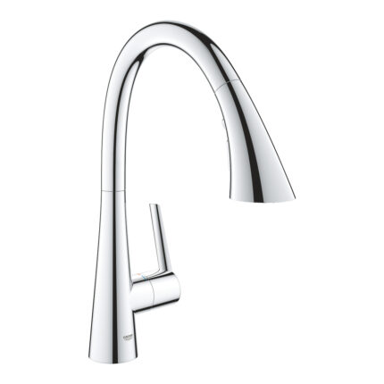 Grohe Zedra Tek Kumandalı Eviye Bataryası, Krom - 32294002 - Mutfak Eviye Bataryası