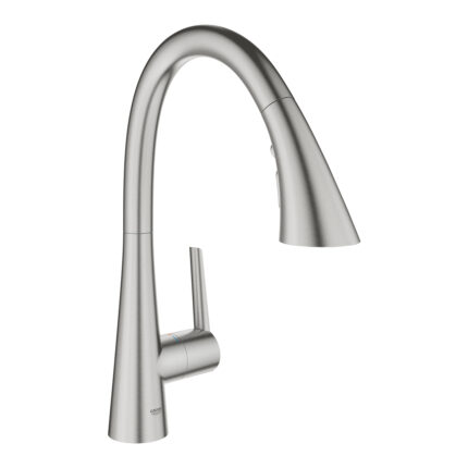 Grohe Zedra Tek Kumandalı Eviye Bataryası, Paslanmaz Çelik - 32294DC2 - Mutfak Eviye Bataryası