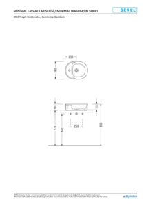 Serel Yuvarlak Çanak Lavabo (46x36) - Görsel 2