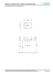 Serel Köşeli Çanak Lavabo (46x36) - Görsel 2