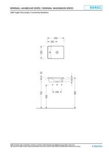 Serel Yarım Tezgah Üstü Lavabo (35,5x52) - Görsel 2