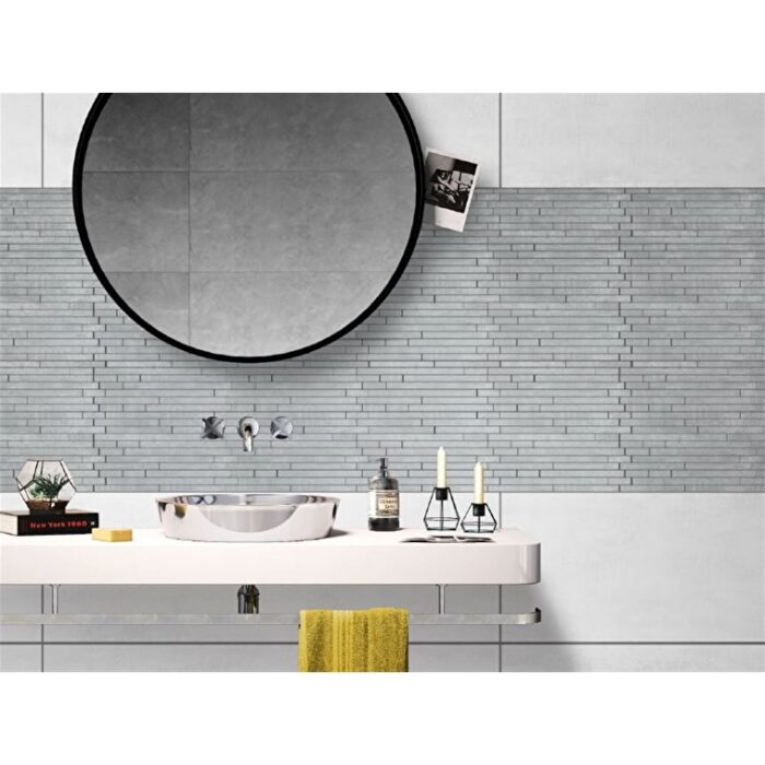 VitrA 1.5x15, Metro, Kesme Mozaik, Gri - Görsel 2