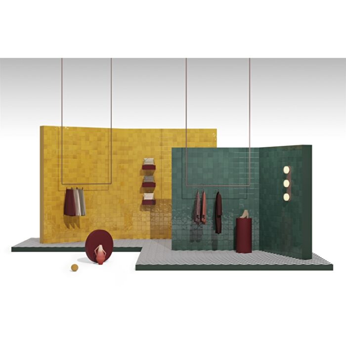 VitrA 10x10, retromix, Fileli fon, Zümrüt Yeşil - Görsel 2