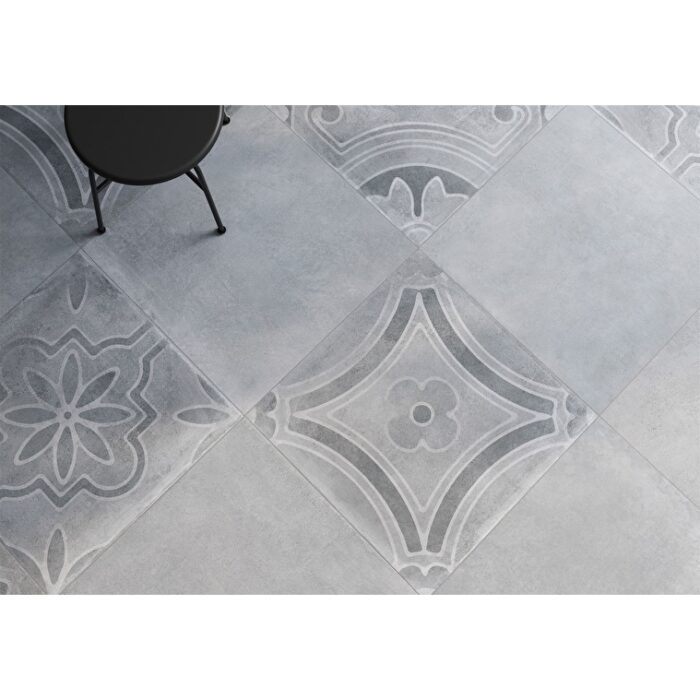 VitrA 60x60, Beton-X, Dekor, Dekor, Açık Gri, R10B - Görsel 3