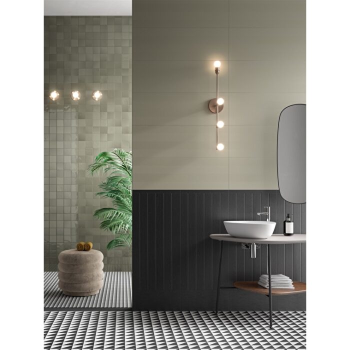 VitrA 10x10, retromix, Fileli Fon, Yosun Gri - Görsel 5