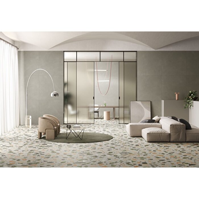 VitrA 120x120, Resincrete, Palladiano, Fon, Naturel Gri, R9 - Görsel 3