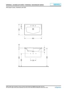 Serel Royal Tek Armatür Delikli Lavabo (50x80) - Görsel 2