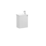 VitrA Root Groove Lavabo Dolabı, 45 cm, Bir Kapaklı, Dar, Köşeli Lavabo, Mat Açık Gri, Sol - 69178 - Banyo Alt Modülleri - 2