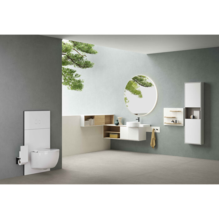 VitrA Prime Yuvarlak Ayna, 80 cm, Aydınlatmalı, Sensörlü - 67042 - Banyo Üst Modülleri - 5