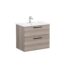 VitrA Root Flat Lavabo Dolabı, 80 cm, İki Çekmeceli, Köşeli Lavabo, Cordoba - 68288 - Banyo Alt Modülleri
