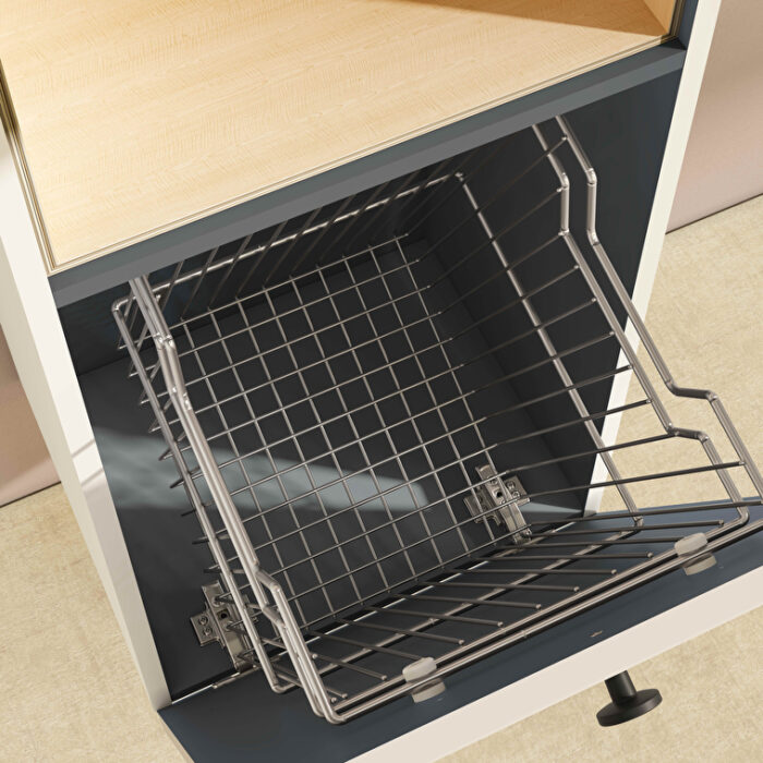 VitrA Root Classic Boy Dolabı, 40 cm, İki Kapaklı, Kısa, Çamaşır Sepetli, Mat Beyaz, Sağ - 68524 - Boy Dolaplar - 2
