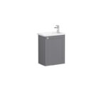 VitrA Root Classic Lavabo Dolabı, 45 cm, Bir Kapaklı, Dar, Köşeli Lavabo, Mat Gri, Sağ - 68612 - Banyo Alt Modülleri - 2