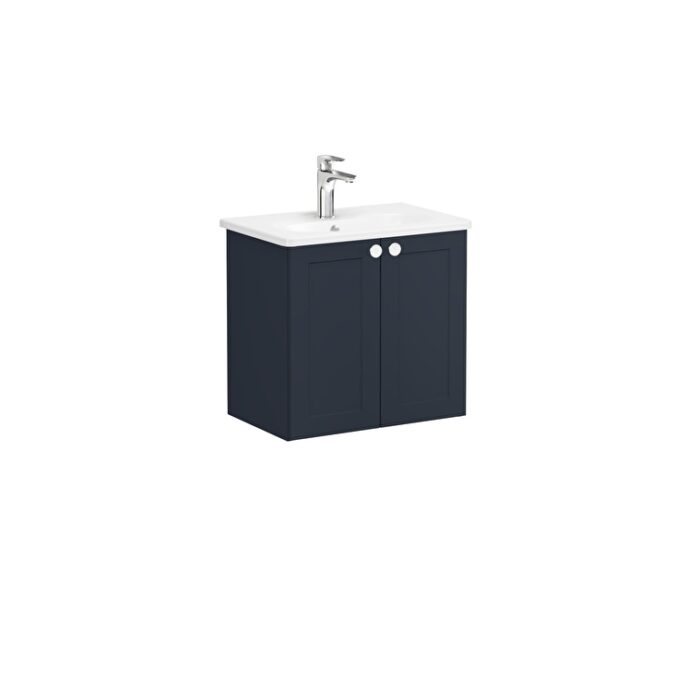 VitrA Root Classic Lavabo Dolabı, 60 cm, İki Kapaklı, Dar, Yuvarlak Lavabo, Mat Lacivert - 68643 - Banyo Alt Modülleri - 2