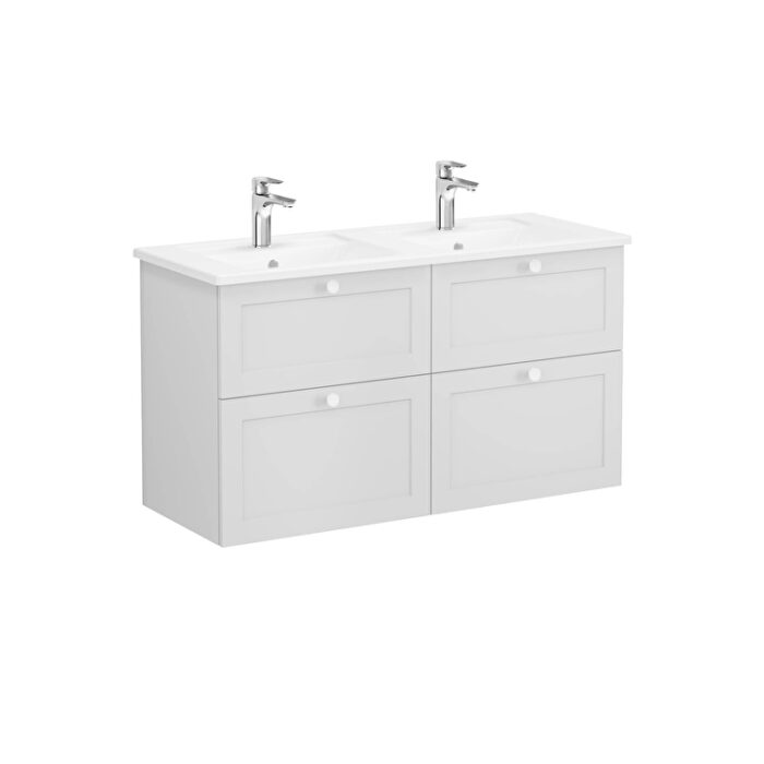 1c2525832b581ba5c7724d30e8b2cd49e872e4a1-3.jpg VitrA Root Classic Lavabo Dolabı, 120 cm, Dört Çekmeceli, Köşeli Lavabo, Mat Açık Gri - 68940 - Banyo Alt Modülleri - 2