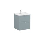 VitrA Root Classic Lavabo Dolabı, 60 cm, İki Çekmeceli, Klasik Lavabo, Mat Fiyord Yeşili - 68851 - Banyo Alt Modülleri