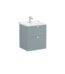 VitrA Root Classic Lavabo Dolabı, 60 cm, İki Çekmeceli, Klasik Lavabo, Mat Fiyord Yeşili - 68851 - Banyo Alt Modülleri
