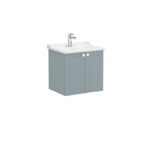 VitrA Root Classic Lavabo Dolabı, 60 cm, İki Kapaklı, Klasik Lavabo, Mat Fiyord Yeşili - Görsel 3