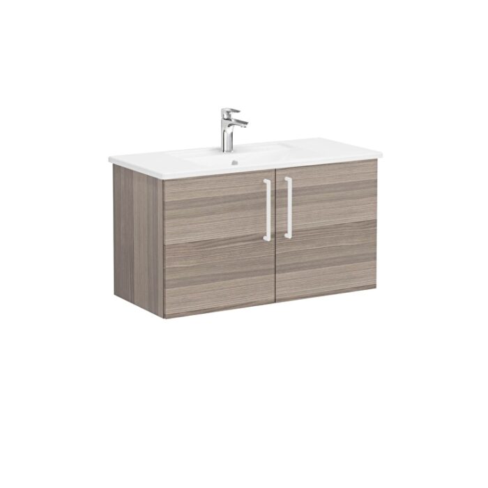 VitrA Root Flat Lavabo Dolabı, 100 cm, İki Kapaklı, Köşeli Lavabo, Cordoba - Görsel 2