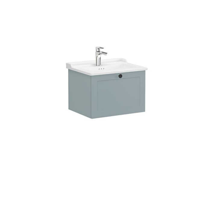 VitrA Root Classic Lavabo Dolabı, 60 cm, Bir Çekmeceli, Klasik Lavabo, Mat Fiyord Yeşili - 68788 - Banyo Alt Modülleri - 1