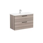 VitrA Root Flat Lavabo Dolabı, 100 cm, İki Çekmeceli, Köşeli Lavabo, Cordoba - Görsel 3