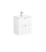 VitrA Root Groove Lavabo Dolabı, 60 cm, İki Çekmeceli, Dar, Yuvarlak Lavabo, Mat Açık Gri - 69241 - Banyo Alt Modülleri