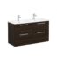 VitrA Root Flat Lavabo Dolabı, 120 cm, Dört Çekmeceli, Yuvarlak Lavabo, Ceviz - 66277 - Banyo Alt Modülleri
